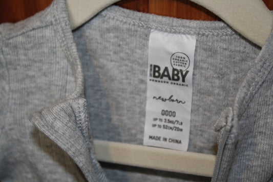 Cotton On Baby Grey All-in-One – Size NB