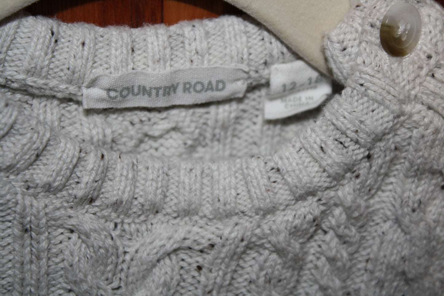 Country Road White Knit Jumper – Size 12–18m