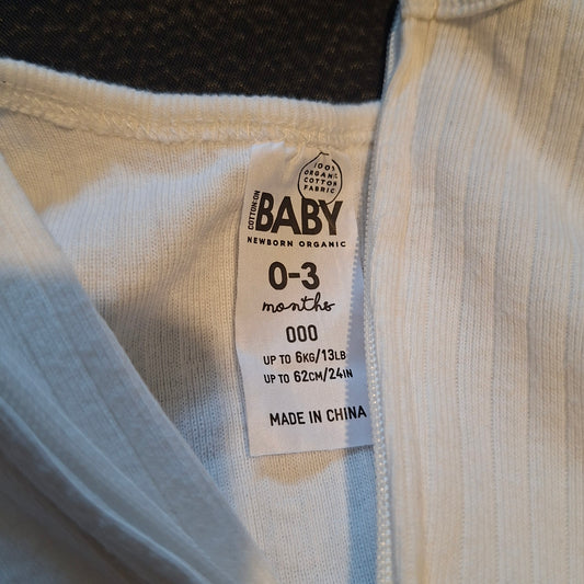 Cotton On Baby White All-in-One - Size 0-3