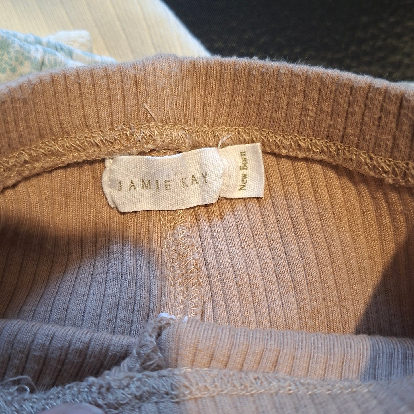 Jamie Kay Brown/Orange Ribbed Leggings - Size NB