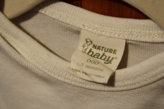 Nature Baby White Bunny Long Sleeve T-Shirt – Size 0–3