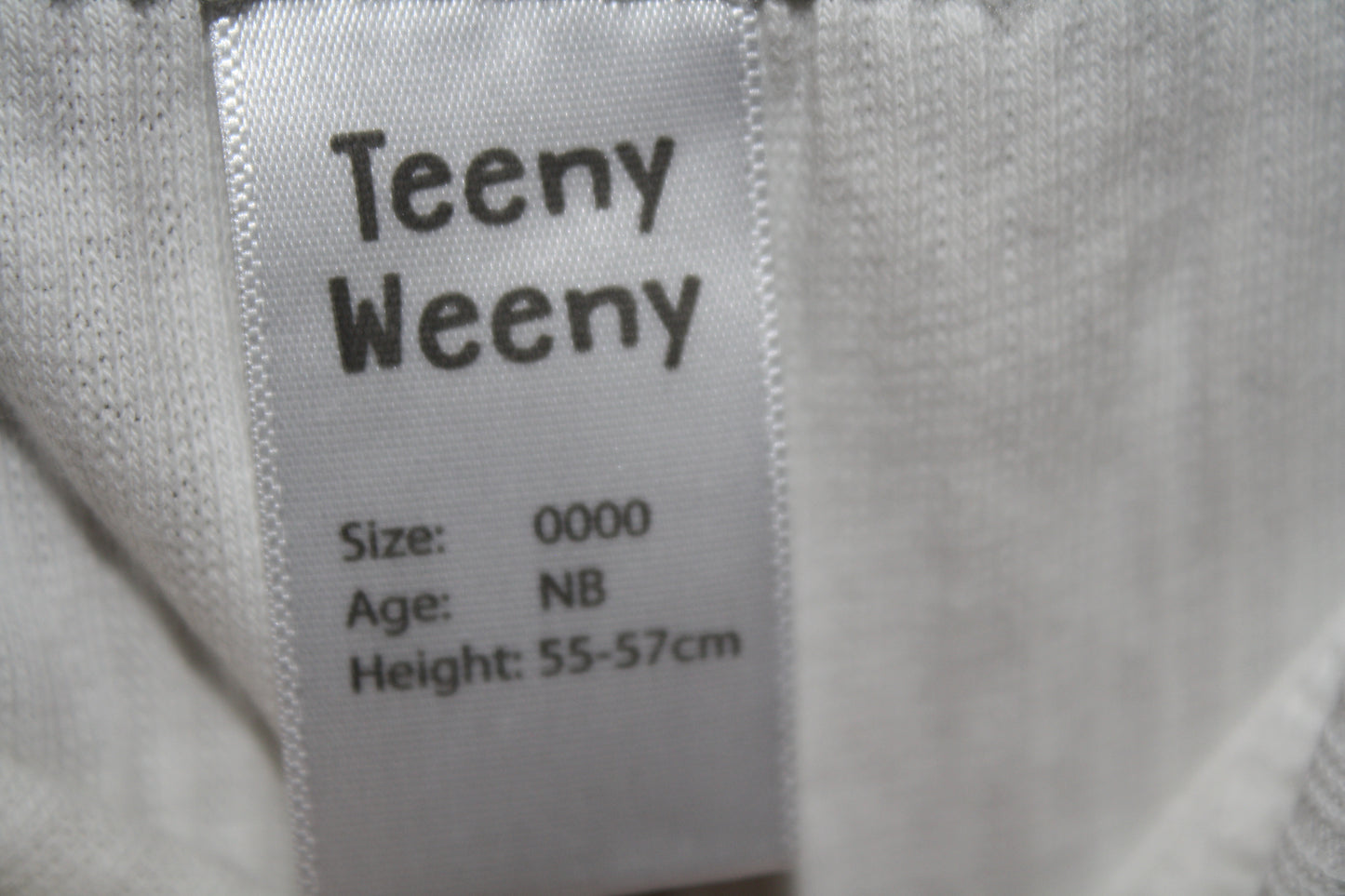 Teeny Weeny White Ribbed Leggings – Size NB