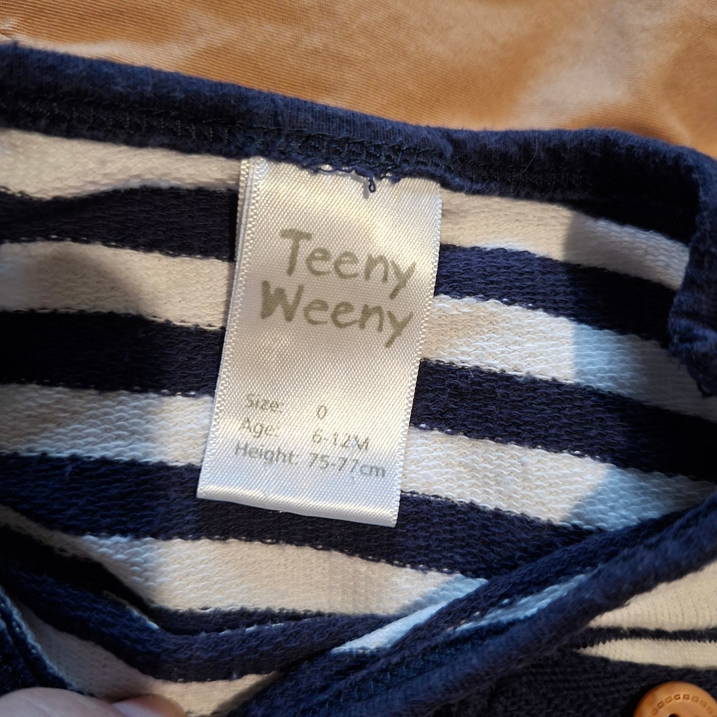 Teeny Weeny Blue & White Stripe Long Sleeve Shirt - 6-12m