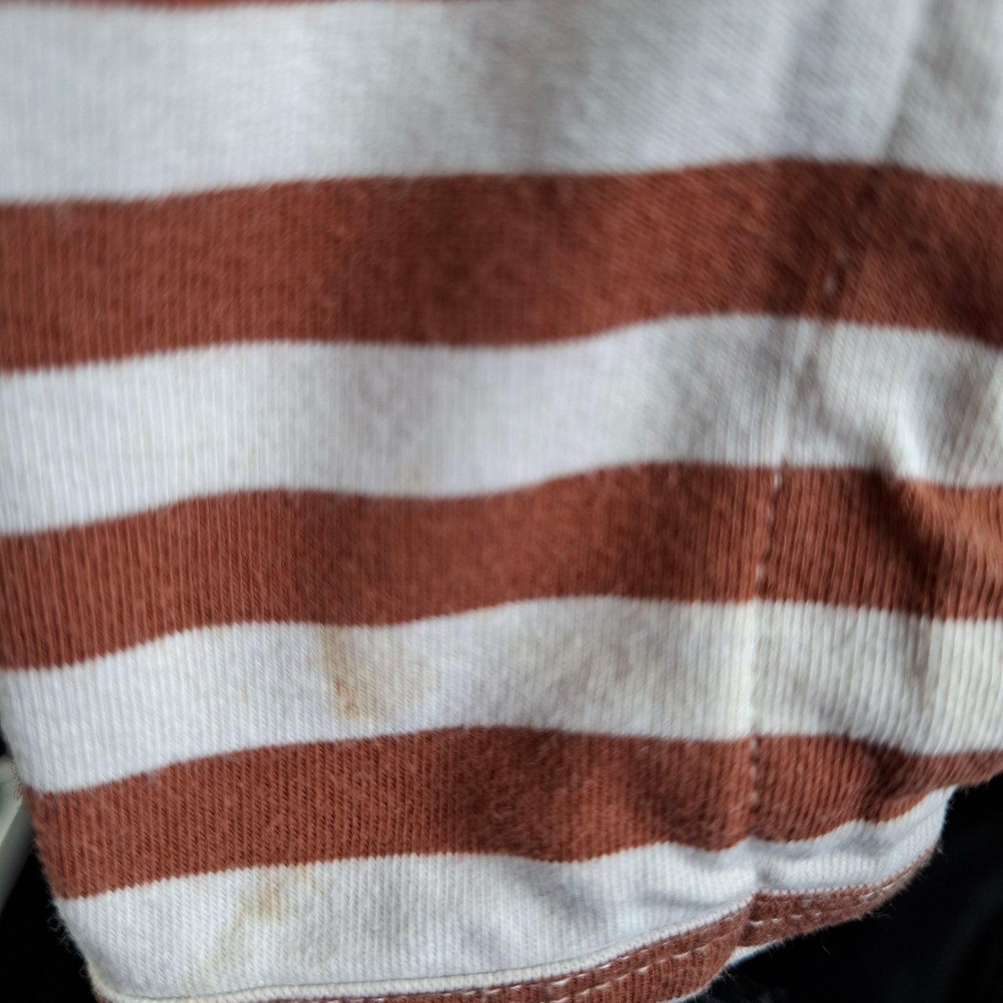Nature Baby Brown & White Stripe All-In-One - Size 3- 6