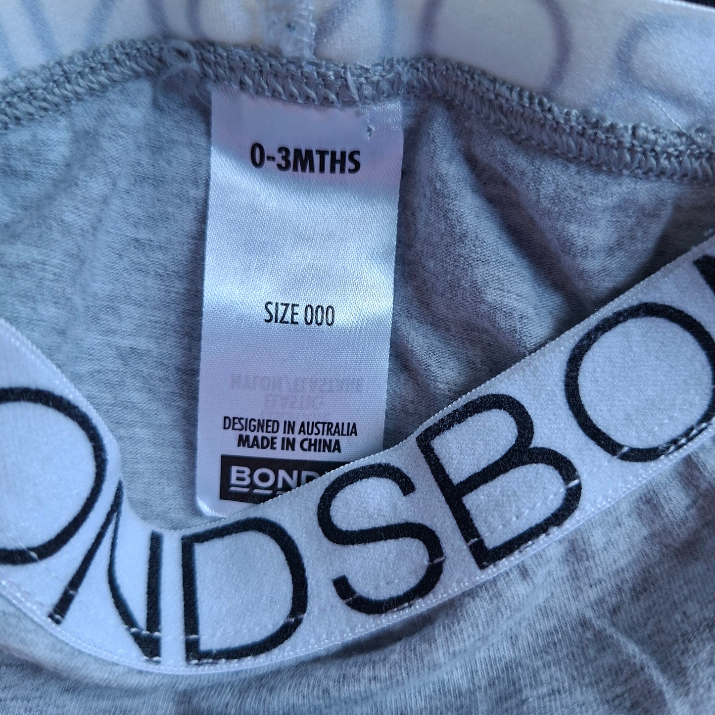 Bonds Grey Leggings - Size 0-3