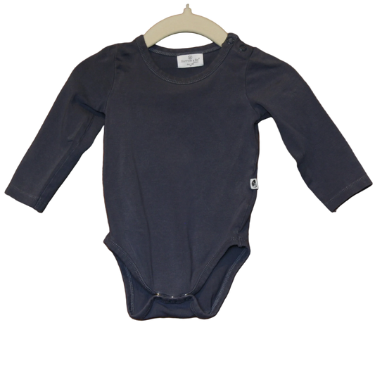 Burrow & Bee Navy Long Sleeve Bodysuit – Size 3-6