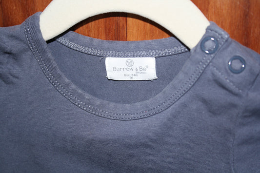 Burrow & Bee Navy Long Sleeve Bodysuit – Size 3-6