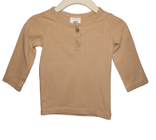 Buck & Baa Brown Long Sleeve Top – Size 0–3