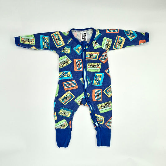 Bonds Blue With Tapes Suit  - Size 0-3
