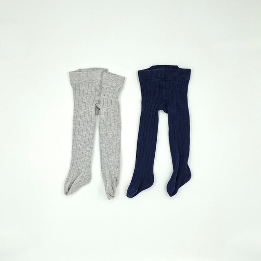 Bonds Blue & Grey Tights – Size NB/0–3