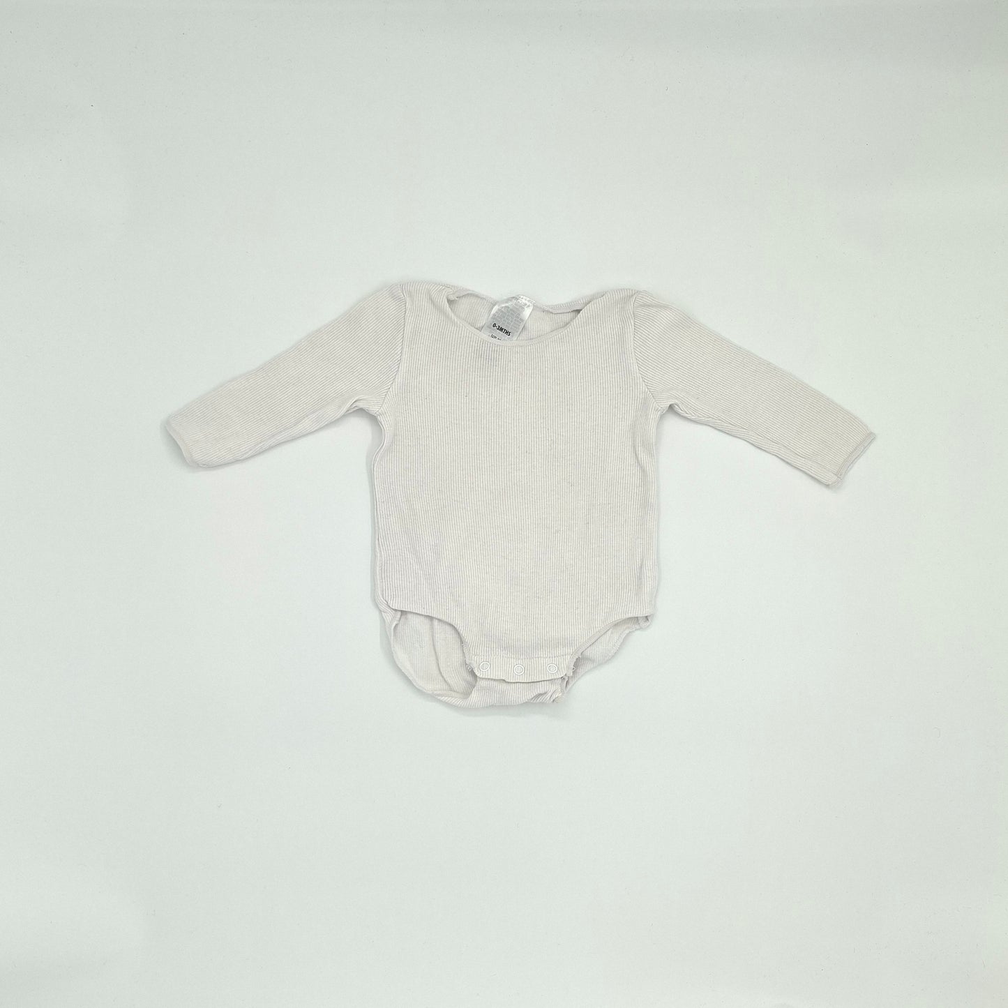 Bonds White Long-Sleeve Bodysuit - Size 0-3