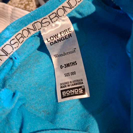 Bonds Wondersuit Blue With Dragons  - Size 0-3