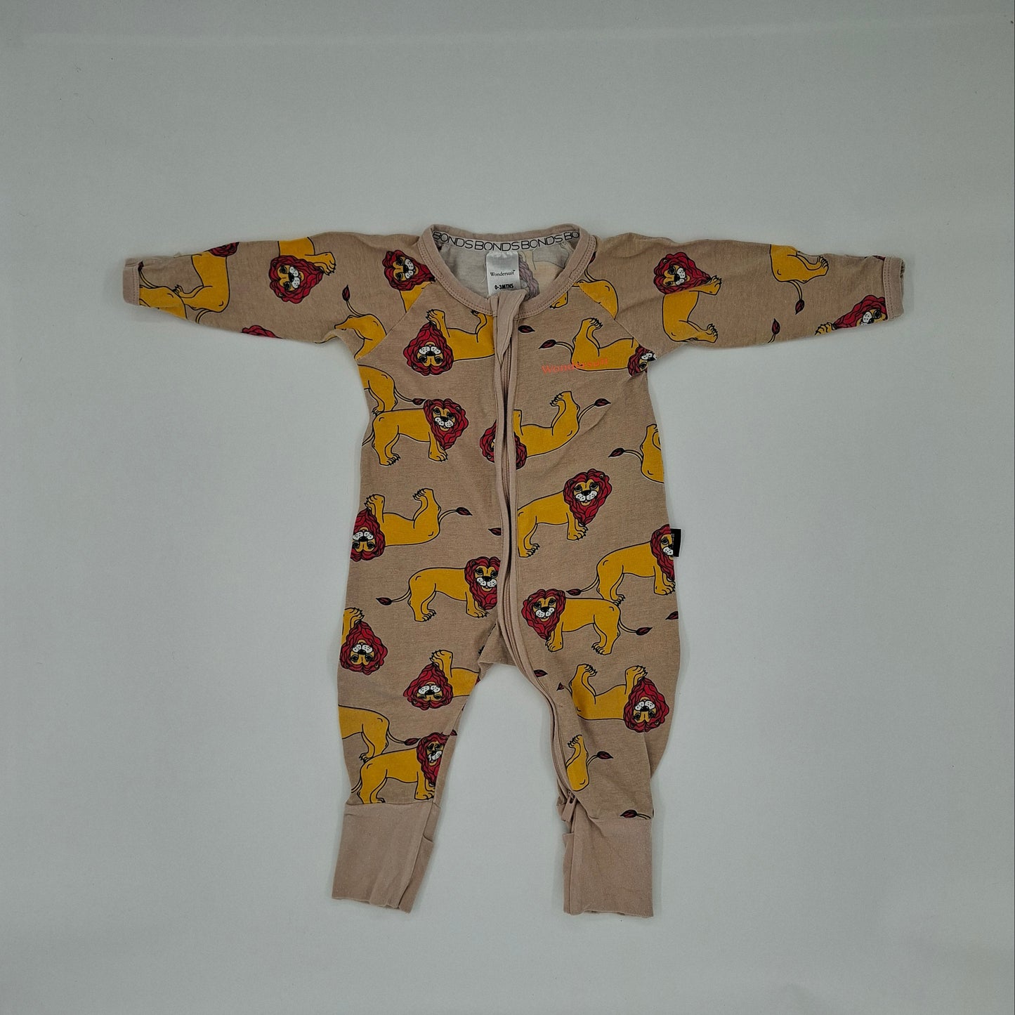 Bonds Wondersuit Lion Print – Size 0–3