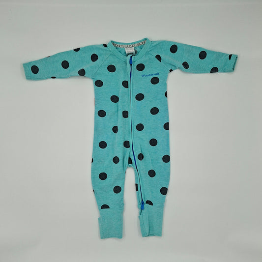 Bonds Wondersuit Blue with Black Spots – Size 0–3