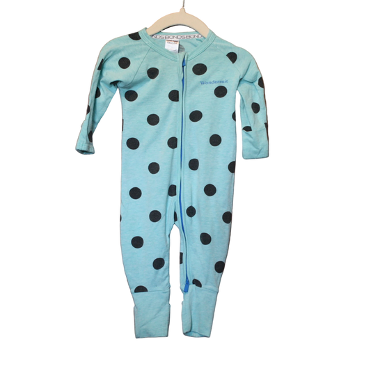 Bonds Wondersuit Blue with Black Spots – Size 0–3