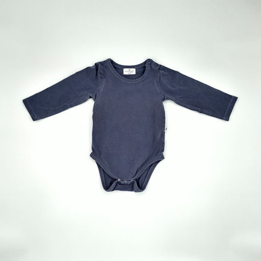 Burrow & Bee Navy Long Sleeve Bodysuit – Size 3-6