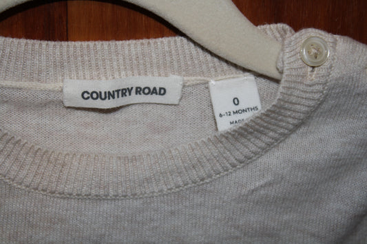 Country Road Owl Oatmeal Jumper – Size 6-12
