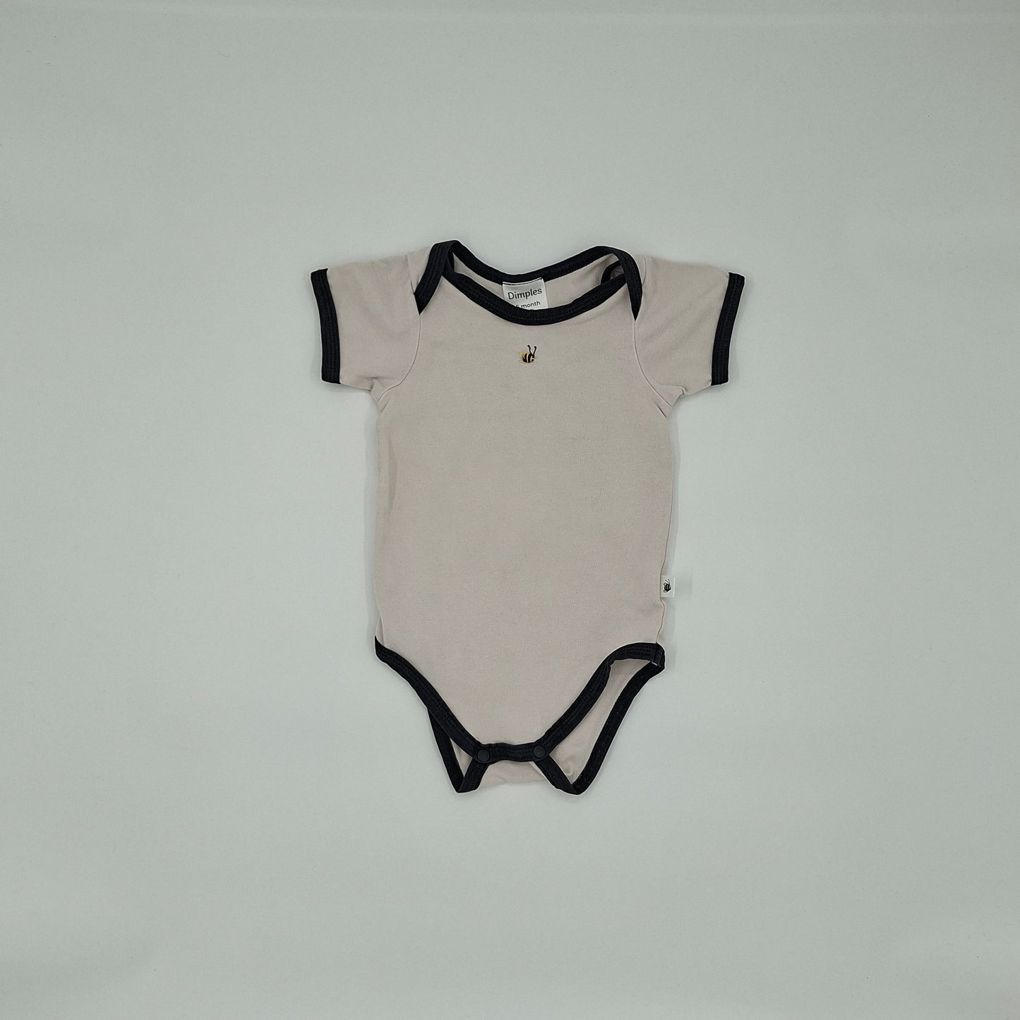 Dimples White Navy Trim Bodysuit – Size 3-6