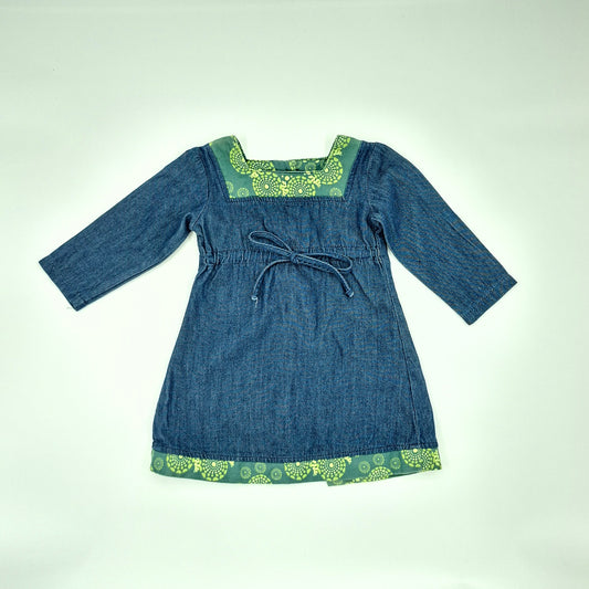 Green Bean Blue & Green Dress – Size 9-12