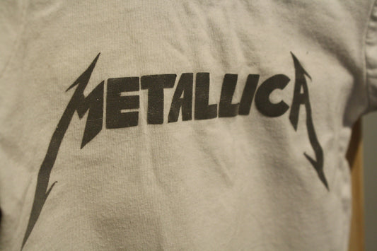 Cotton On Baby White Metallica T-Shirt  - Size 0-3
