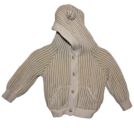 Jamie Kay Bear Knit Jumper Pistachio  - Size 3 - 6