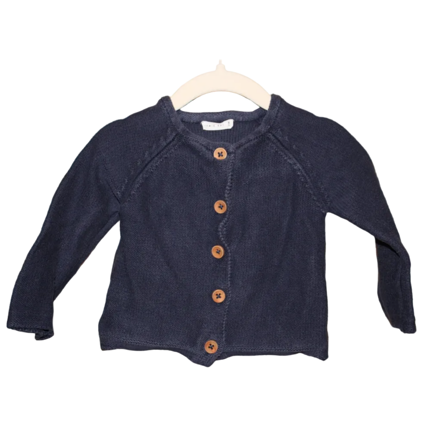 Jamie Kay Blue Cotton Knit Cardigan  - Size 3 - 6