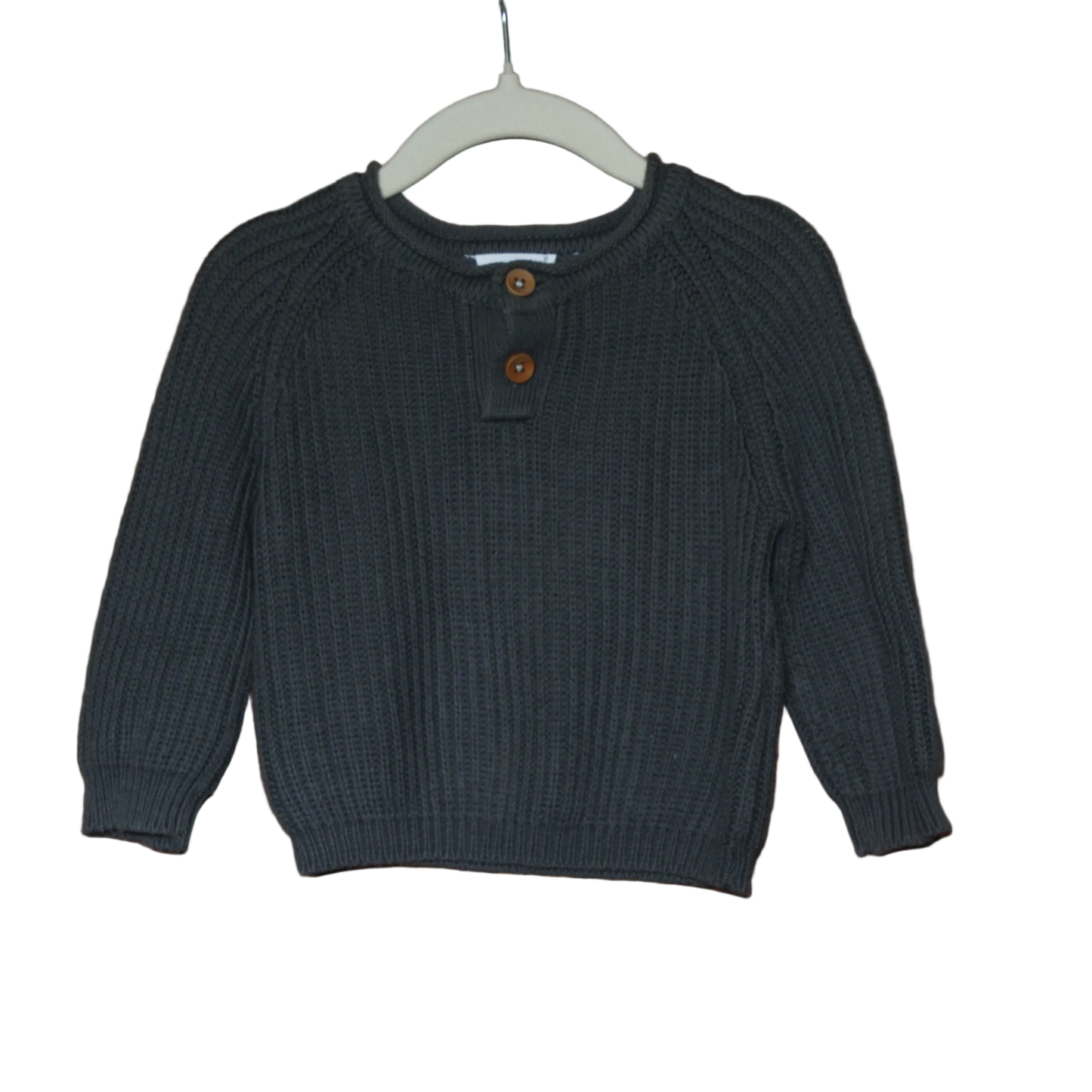Jamie Kay Grey Cotton Knit Jumper – Size 6–12m