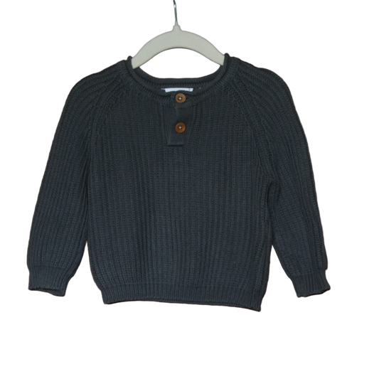Jamie Kay Grey Cotton Knit Jumper – Size 6–12m