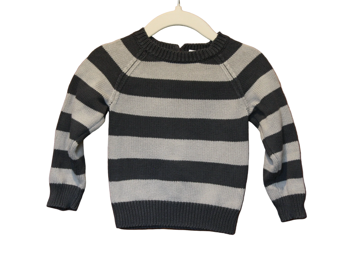 Jamie Kay Grey Stripe Cotton Jumper – Size 6-12
