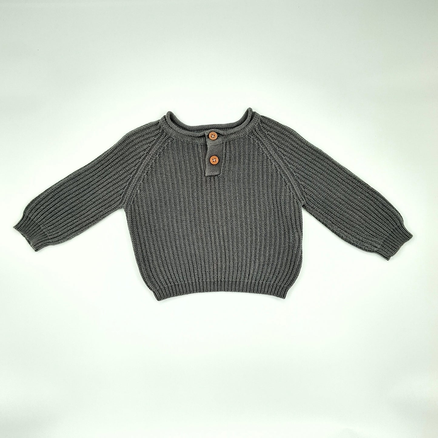 Jamie Kay Grey Cotton Knit Jumper – Size 6–12m