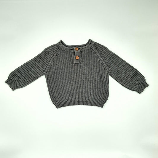Jamie Kay Grey Cotton Knit Jumper – Size 6–12m