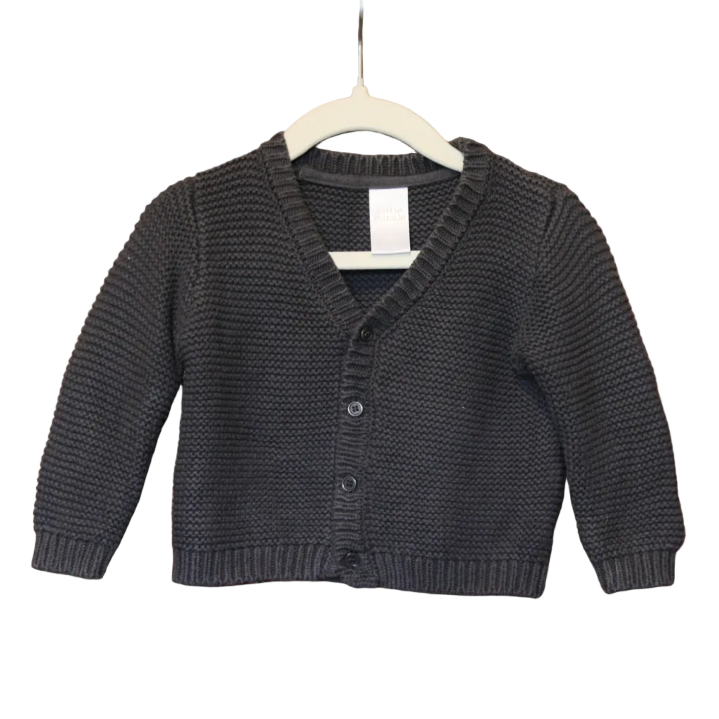 Little Bundle Grey Knit Cardigan – Size 3-6