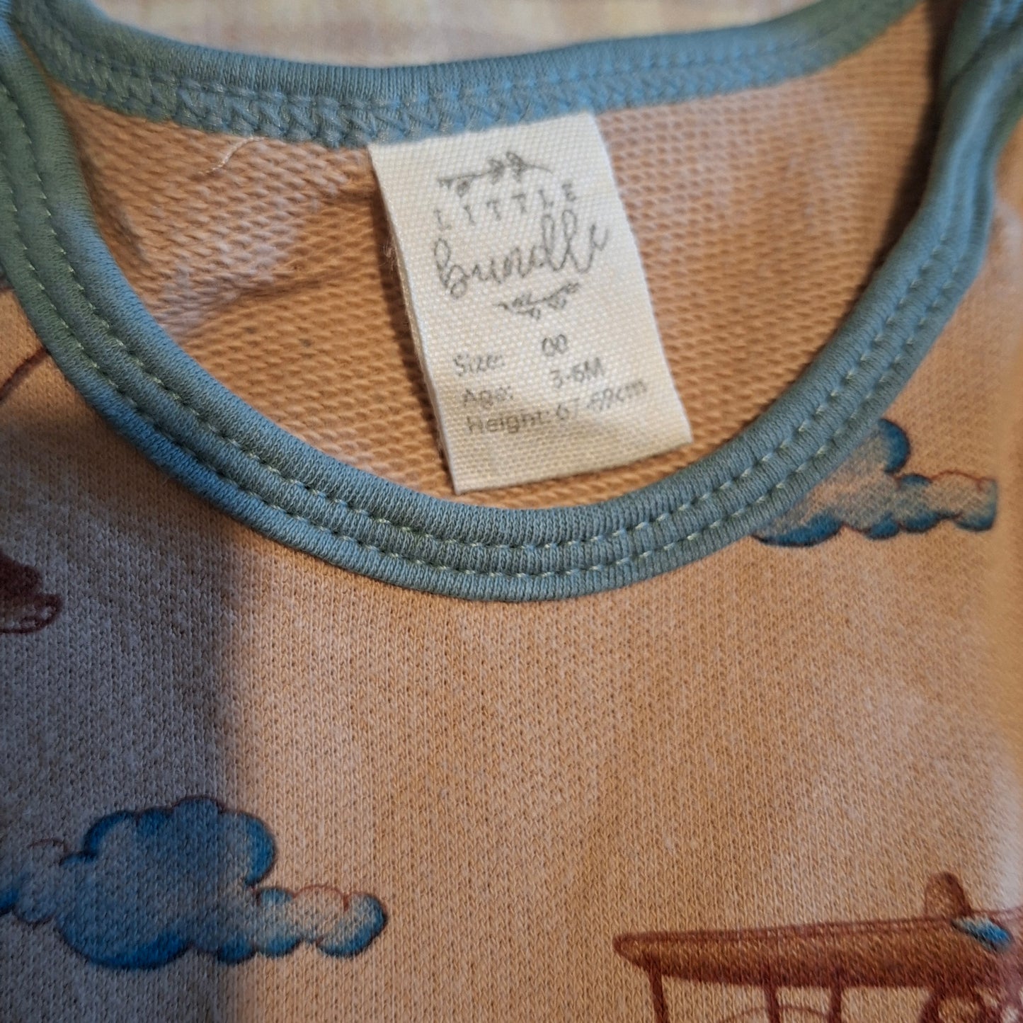 Little Bundle Airplane Jumpsuit  - Size 3 - 6