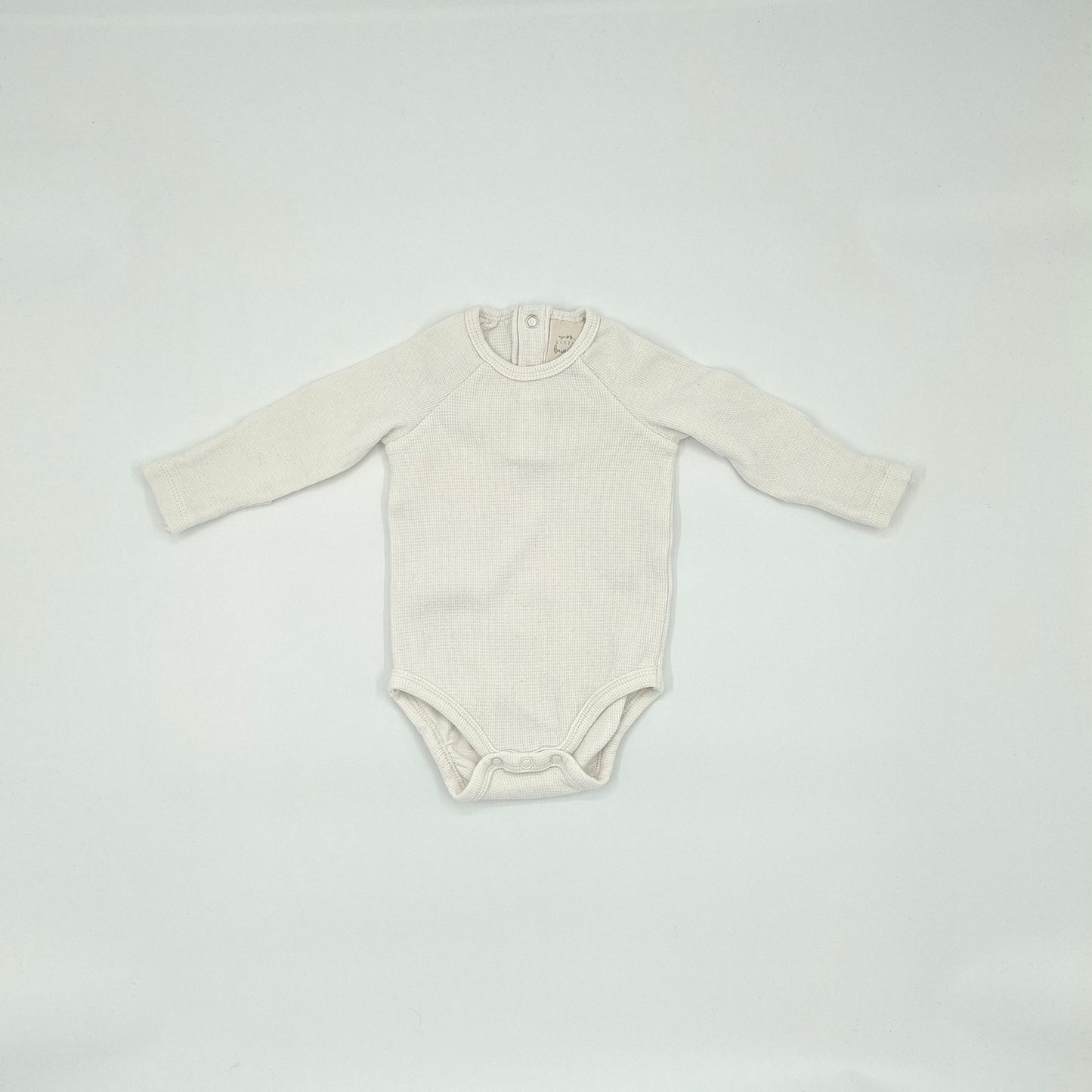 Little Bundle White Long-Sleeve Bodysuit  - Size 0-3
