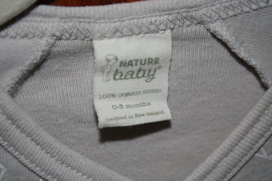 Nature Baby Kimono Wrap Bodysuit – Size 0–3
