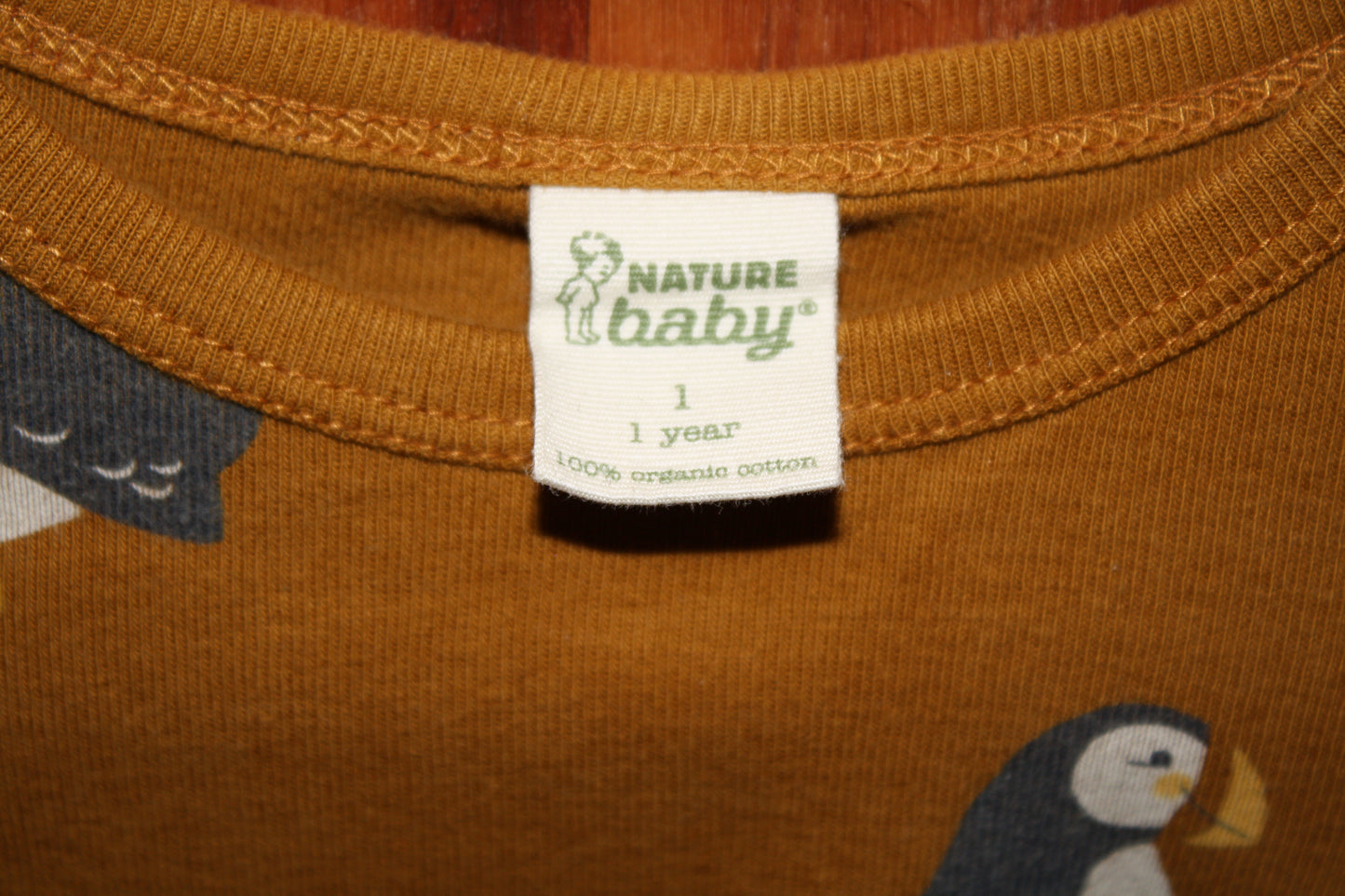 Nature Baby Puffin Long Sleeve Top – Size 1 Year