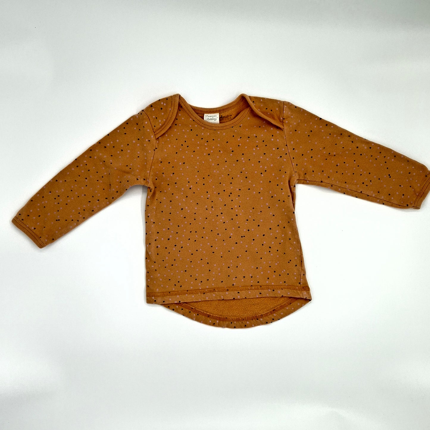 Nature Baby Yellow Dot Long-Sleeve Top -  Size 1 Year