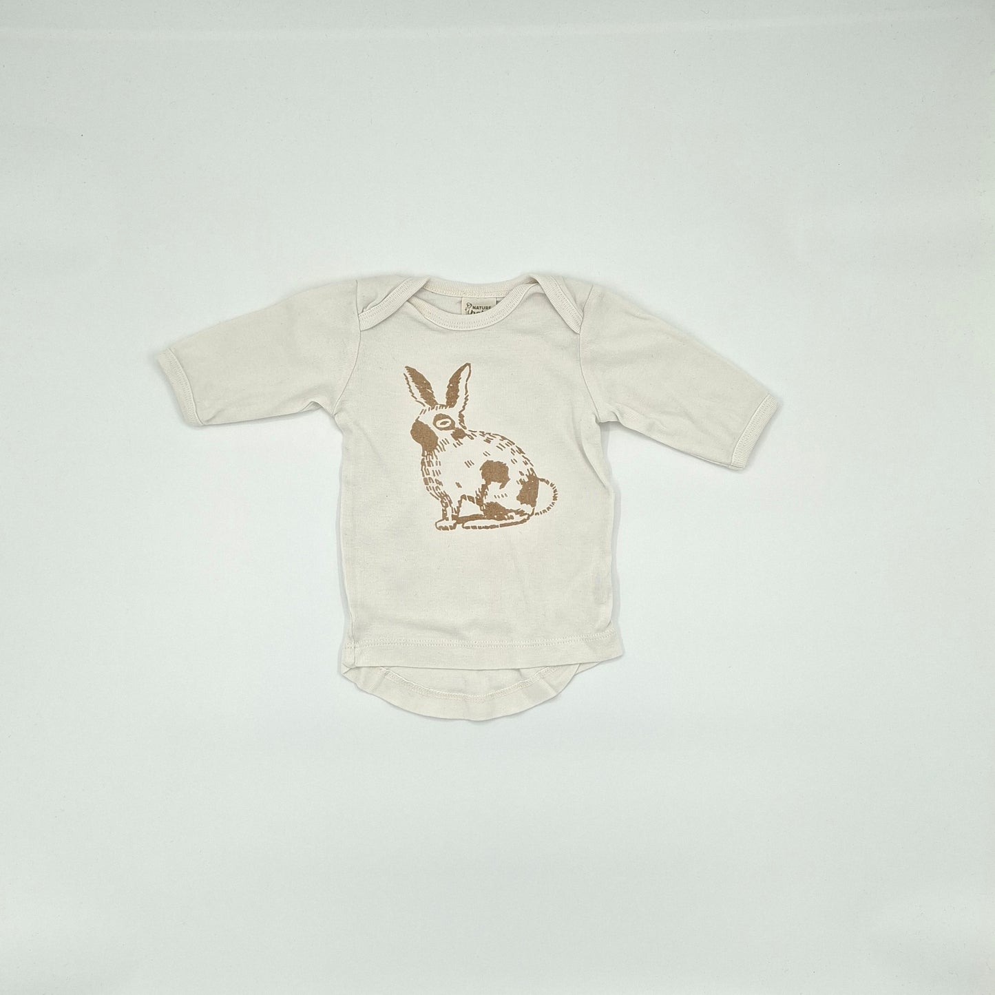 Nature Baby White Bunny Long Sleeve T-Shirt – Size 0–3