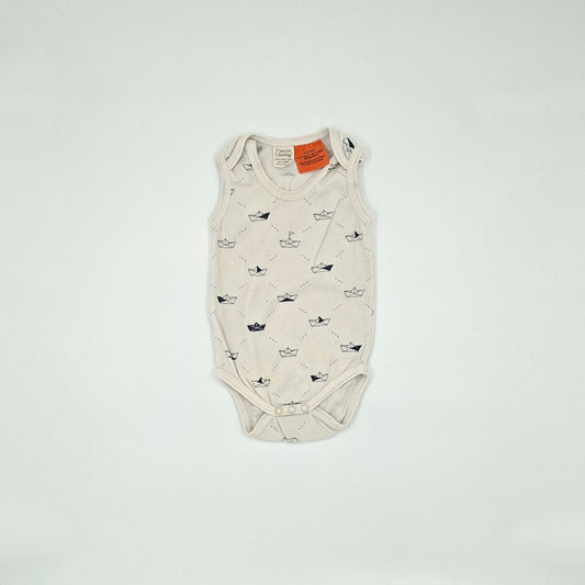 Nature Baby Boat Print Singlet Suit – Size 3–6m