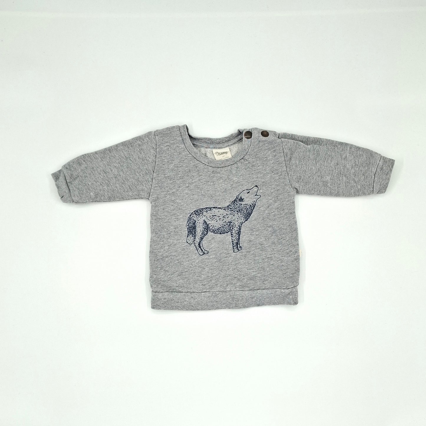 Nature Baby Grey Wolf Jumper  - Size 3 - 6