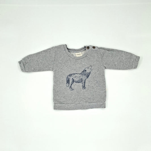 Nature Baby Grey Wolf Jumper  - Size 3 - 6