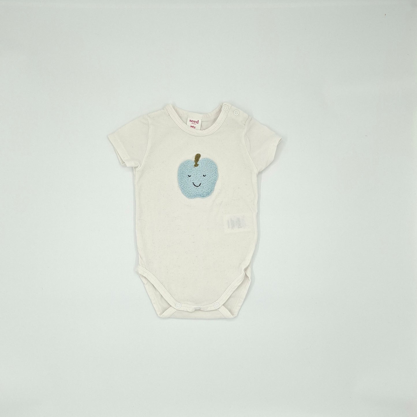 Seed Blue Apple Short Sleeve Bodysuit – Size 0–3