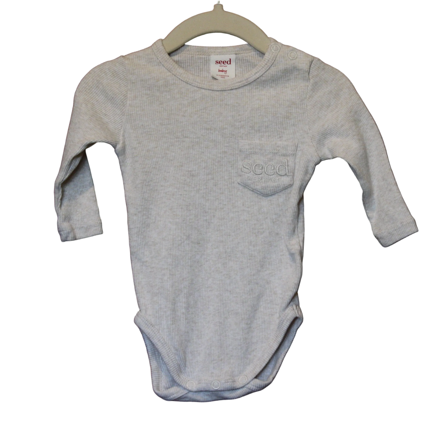 Seed Cream Long Sleeve Bodysuit – Size 0–3m