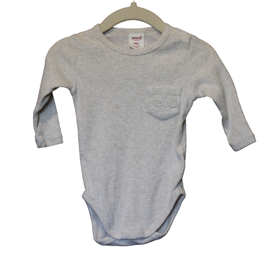 Seed Cream Long Sleeve Bodysuit – Size 0–3m