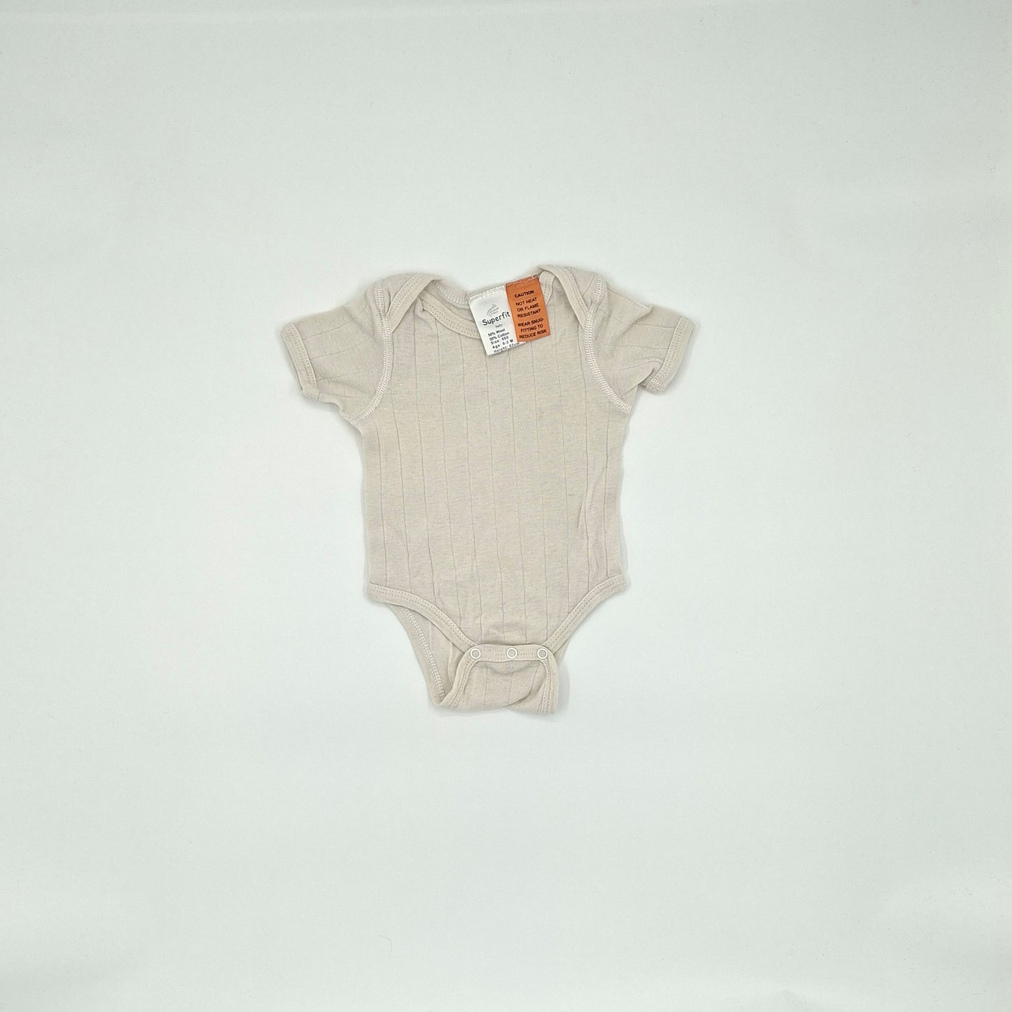 Superfit Cotton/Wool Blend Bodysuit  - Size 0-3m