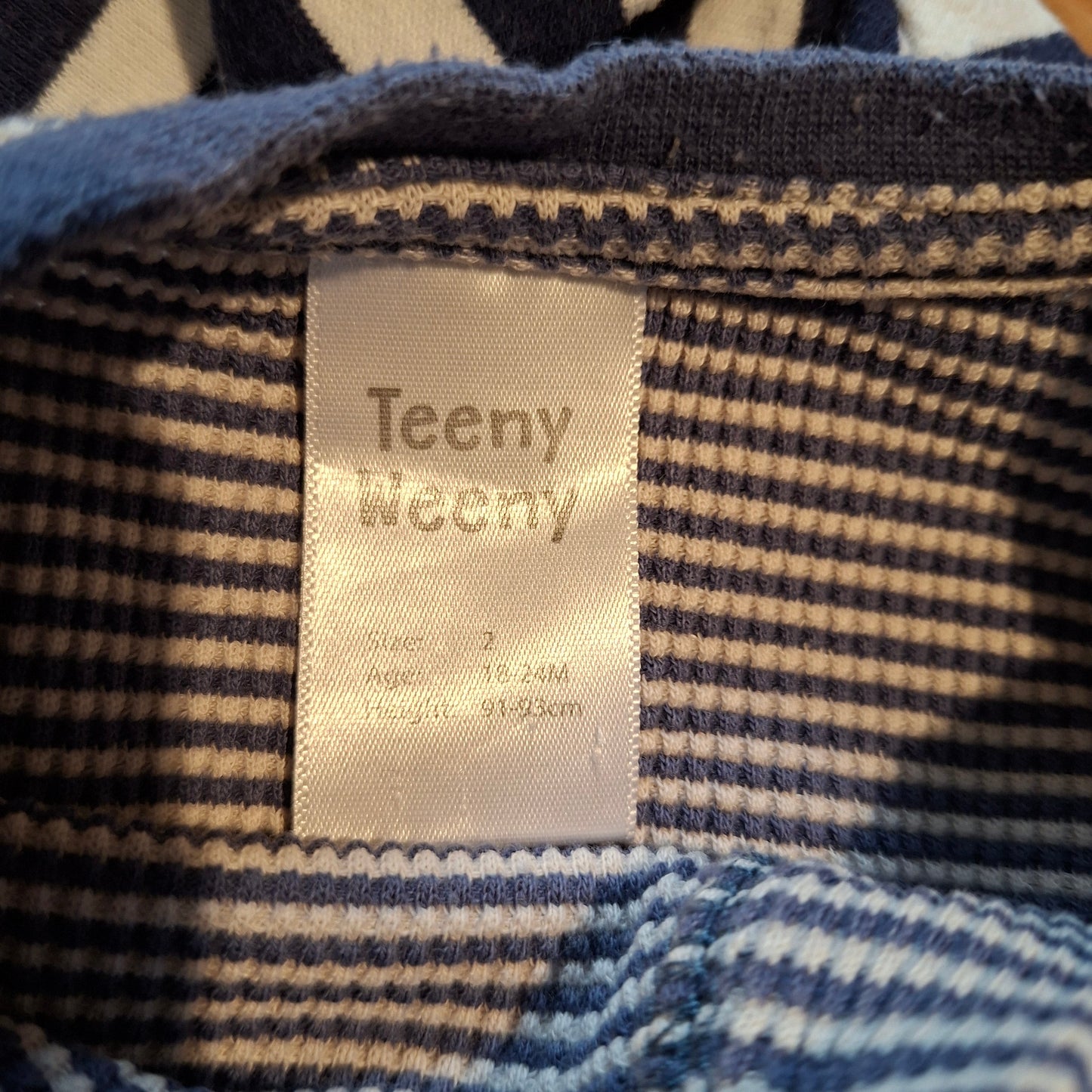 Teeny Weeny Blue Check Long Sleeve Shirt - 2Y