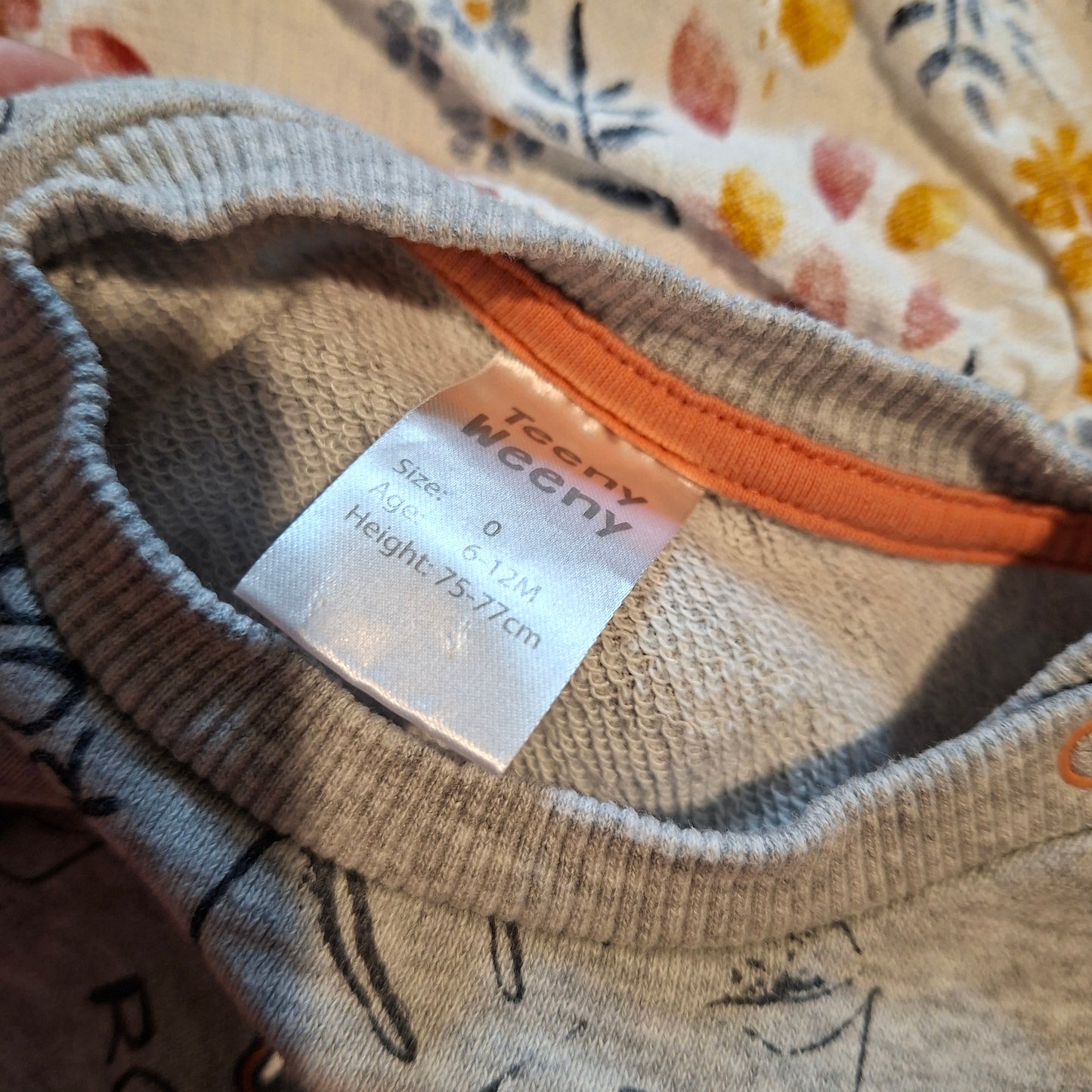 Teeny Weeny Grey "Roar" Sweater - 6-12m
