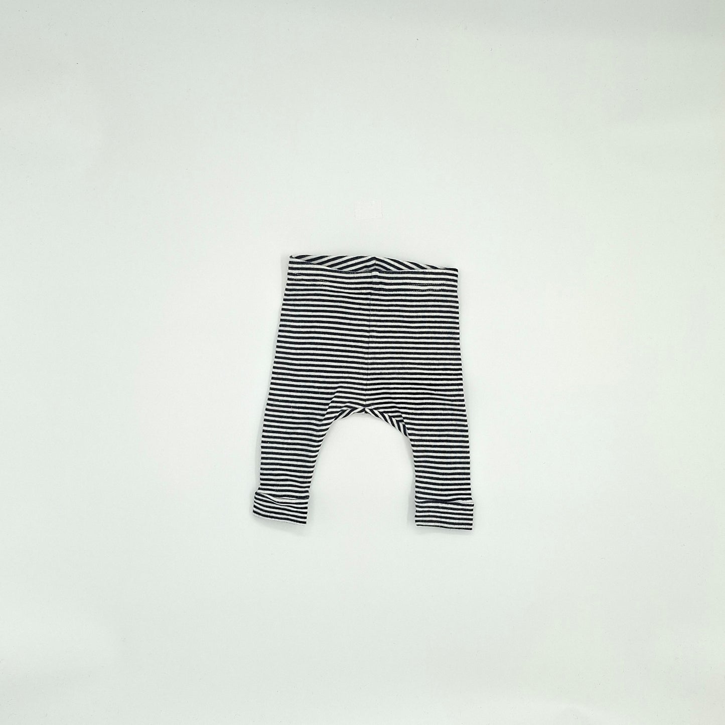 Teeny Weeny Black & White Stripe Leggings -  Size NB