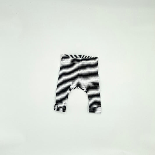Teeny Weeny Black & White Stripe Leggings -  Size NB