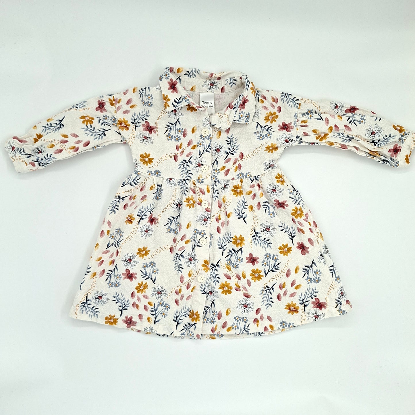 Teeny Weeny Long-Sleeve Floral Dress - 1Y